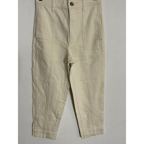 Madewell 25 Jeans High Waist Tapered Stone Beige Stretch Denim K9990 - Picture 4 of 7